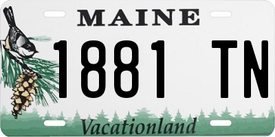 ME license plate 1881TN