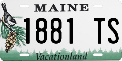 ME license plate 1881TS