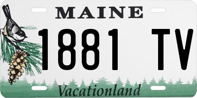 ME license plate 1881TV