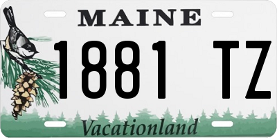 ME license plate 1881TZ