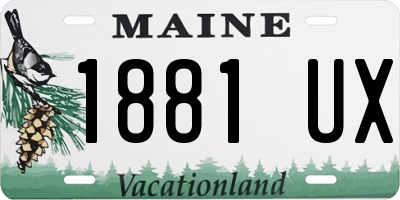 ME license plate 1881UX