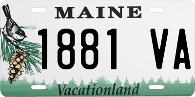 ME license plate 1881VA