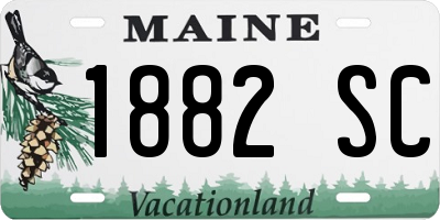 ME license plate 1882SC