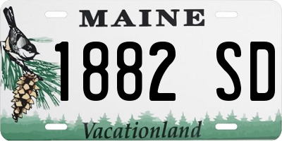 ME license plate 1882SD