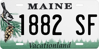 ME license plate 1882SF