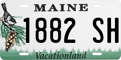 ME license plate 1882SH