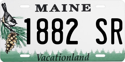 ME license plate 1882SR