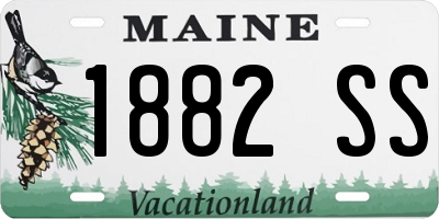 ME license plate 1882SS