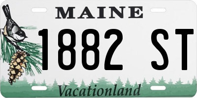 ME license plate 1882ST