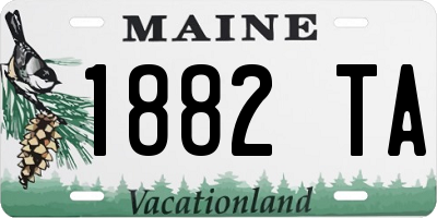 ME license plate 1882TA
