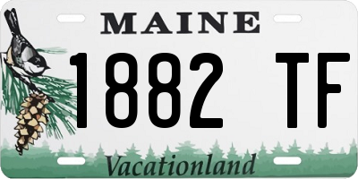 ME license plate 1882TF