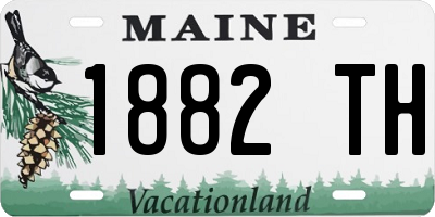 ME license plate 1882TH