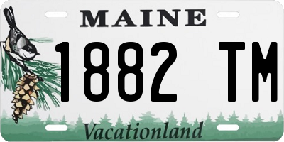 ME license plate 1882TM