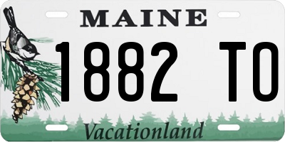 ME license plate 1882TO