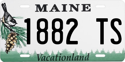 ME license plate 1882TS