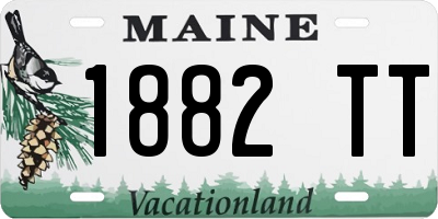 ME license plate 1882TT