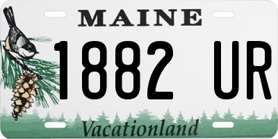 ME license plate 1882UR