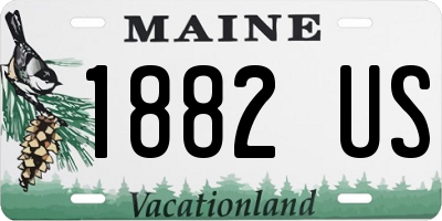ME license plate 1882US
