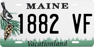 ME license plate 1882VF