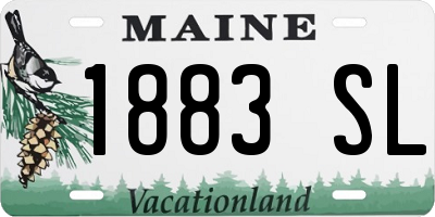 ME license plate 1883SL