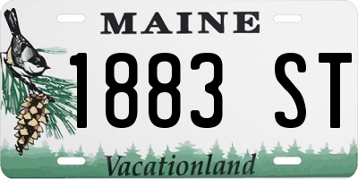 ME license plate 1883ST