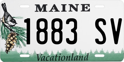 ME license plate 1883SV