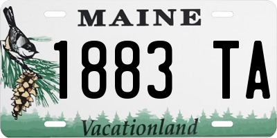 ME license plate 1883TA
