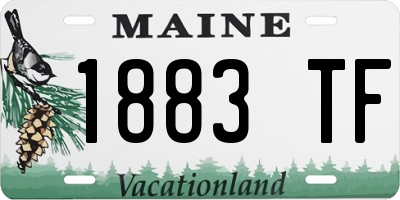 ME license plate 1883TF