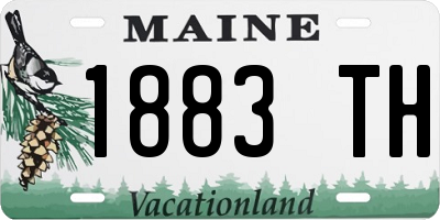 ME license plate 1883TH