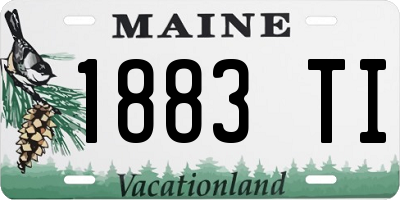ME license plate 1883TI