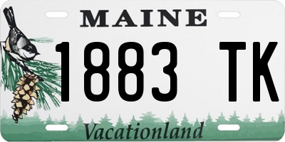 ME license plate 1883TK