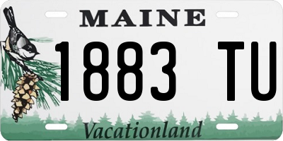 ME license plate 1883TU