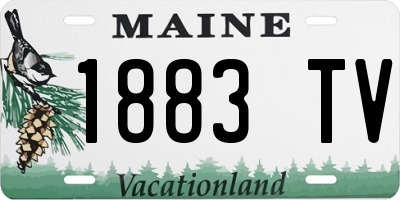 ME license plate 1883TV