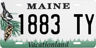 ME license plate 1883TY