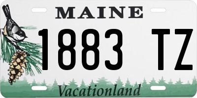 ME license plate 1883TZ