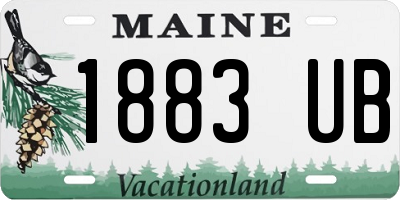 ME license plate 1883UB