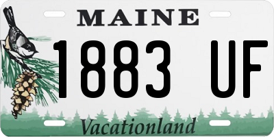 ME license plate 1883UF