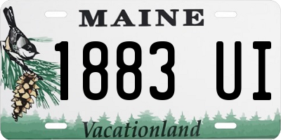 ME license plate 1883UI