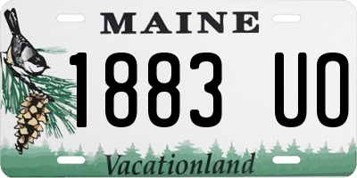 ME license plate 1883UO