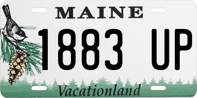 ME license plate 1883UP