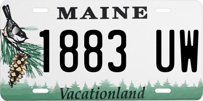 ME license plate 1883UW