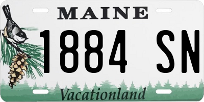 ME license plate 1884SN