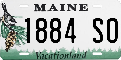 ME license plate 1884SO