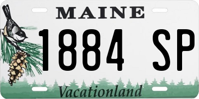 ME license plate 1884SP