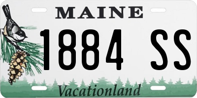 ME license plate 1884SS