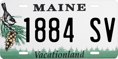 ME license plate 1884SV