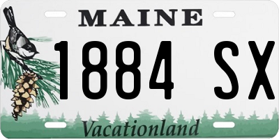 ME license plate 1884SX