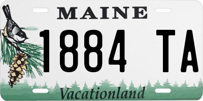 ME license plate 1884TA