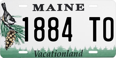 ME license plate 1884TO