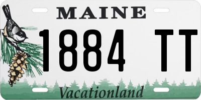 ME license plate 1884TT
